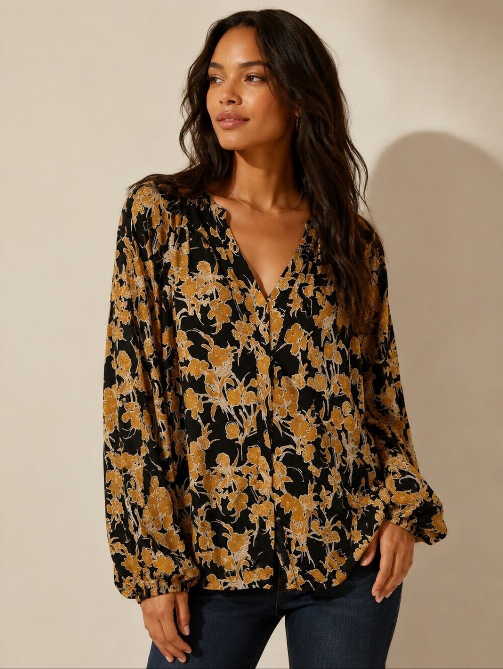❤️ NWOT! BISHOP + YOUNG FLOWY BUTTON DOWN TOP / BLOUSE. XL